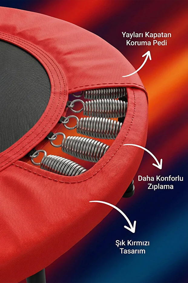 DEMPOWER 80 kg Taşıma Kapasiteli 102 cm Yaylı Trambolin